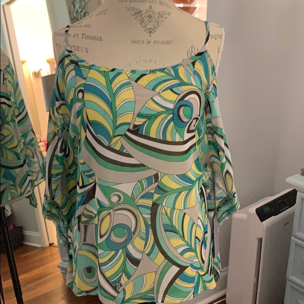 Jennifer Lopez Leafy Haute Tropic Top NWT Medium